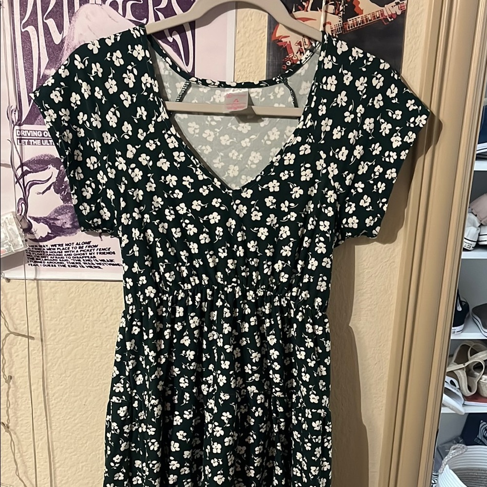 Floral Green Dress